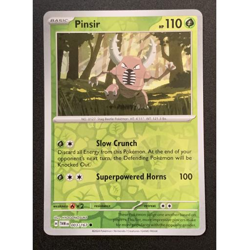 Pinsir | 003/167 | Reverse Holo