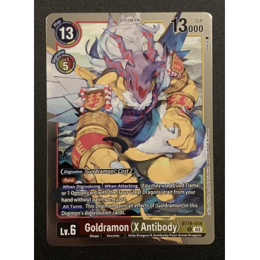 Goldramon (X-Antibody) | BT16-014 | Rare