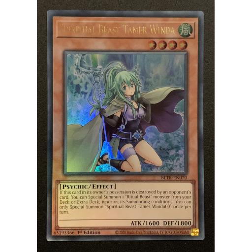 Spiritual Beast Tamer Winda | BLTR-EN070 | Ultra Rare | 1st Edition