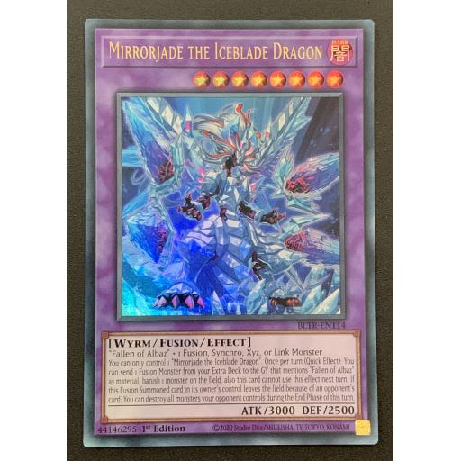 Mirrorjade the Iceblade Dragon | BLTR-EN114 | Ultra Rare | 1st Edition