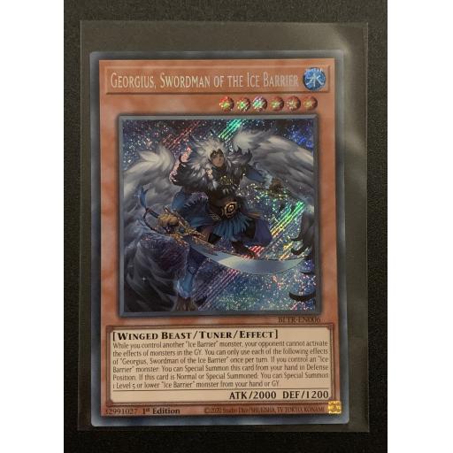 Georgius Swordman of the Ice Barrier | BLTR-EN006 | Secret Rare | 1st Edition