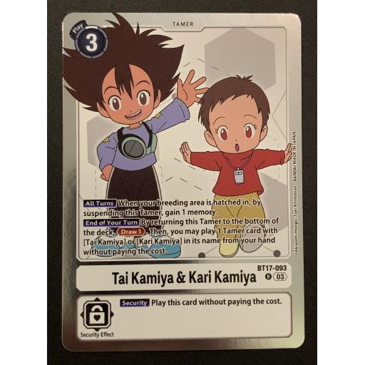 Tai Kamiya & Kari Kamiya | BT17-093 | Rare