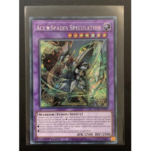 Ace Spades Speculation | BLTR-EN039 | Secret Rare | 1st Edition