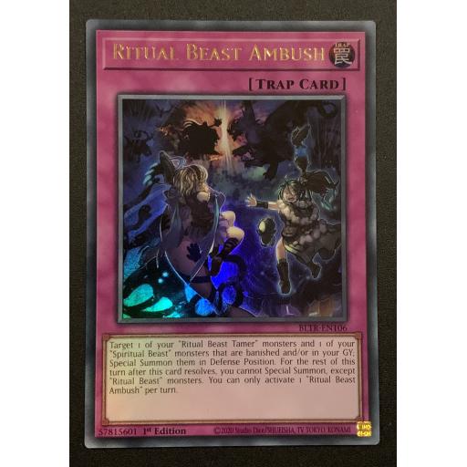 Ritual Beast Ambush | BLTR-EN106 | Ultra Rare | 1st Edition