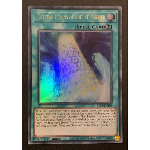 Freezing Chains of the Ice Barrier | BLTR-EN103 | Ultra Rare | 1st Edition