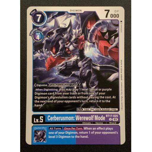 Cerberusmon: Werewolf Mode | BT17-025 | Uncommon