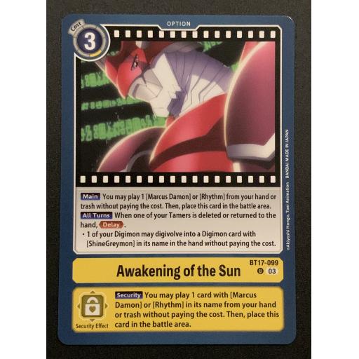 Awakening of the Sun | BT17-099 | Uncommon