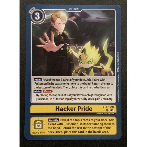 Hacker Pride | BT17-098 | Uncommon