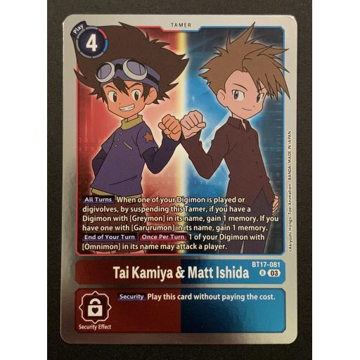 Tai Kamiya & Matt Ishida | BT17-081 | Rare