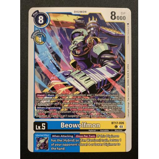 Beowolfmon | BT17-026 | Common