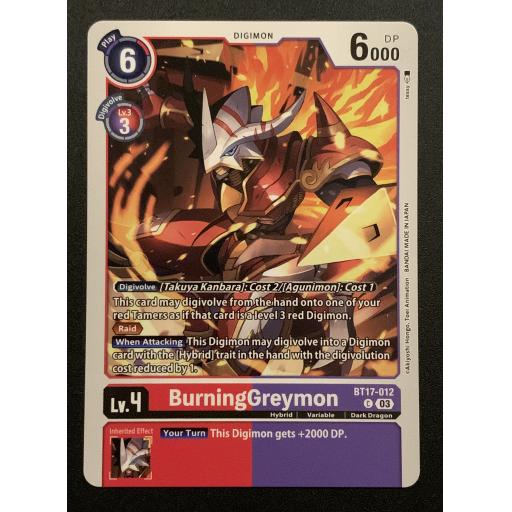 BurningGreymon | BT17-012 | Common